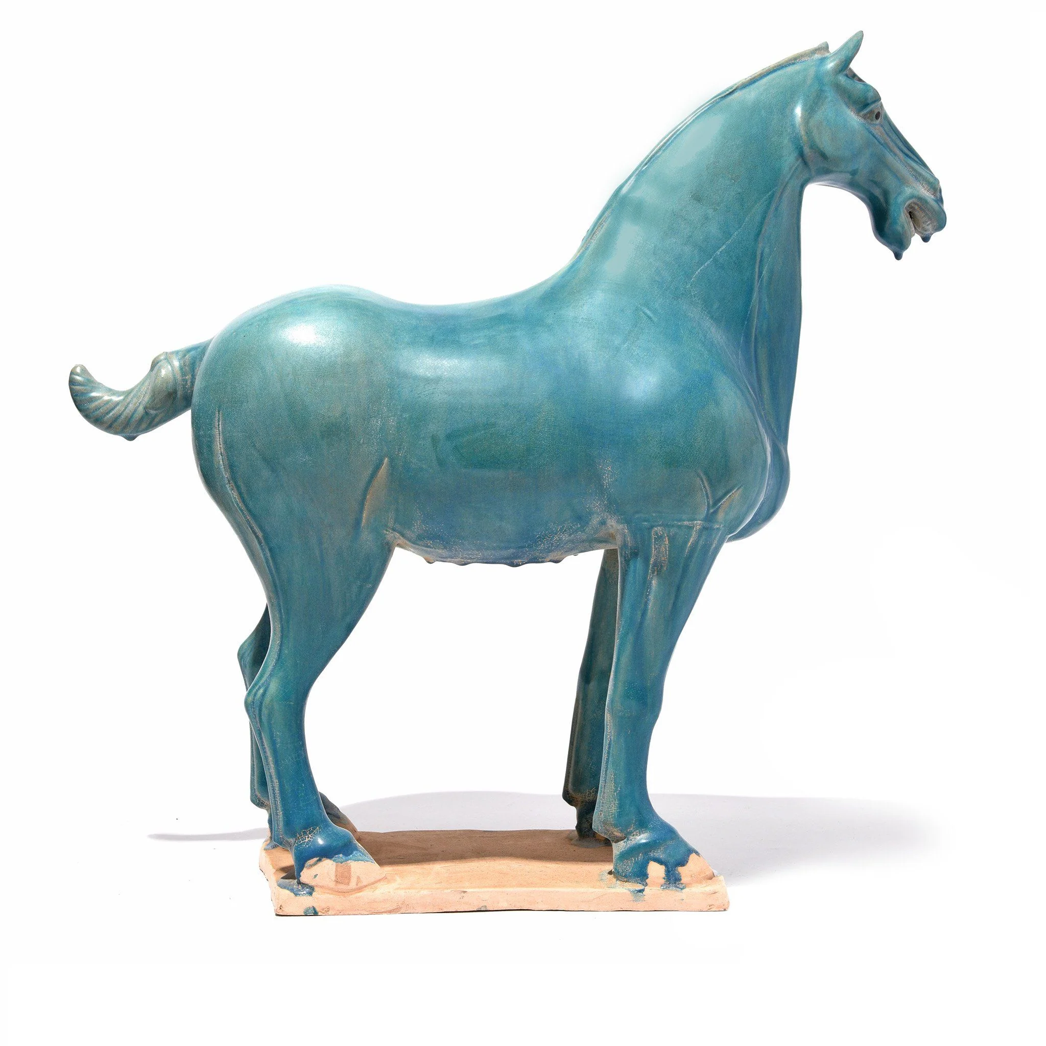 Turquoise Glazed Terracotta Tang Horse Statue - Image 4