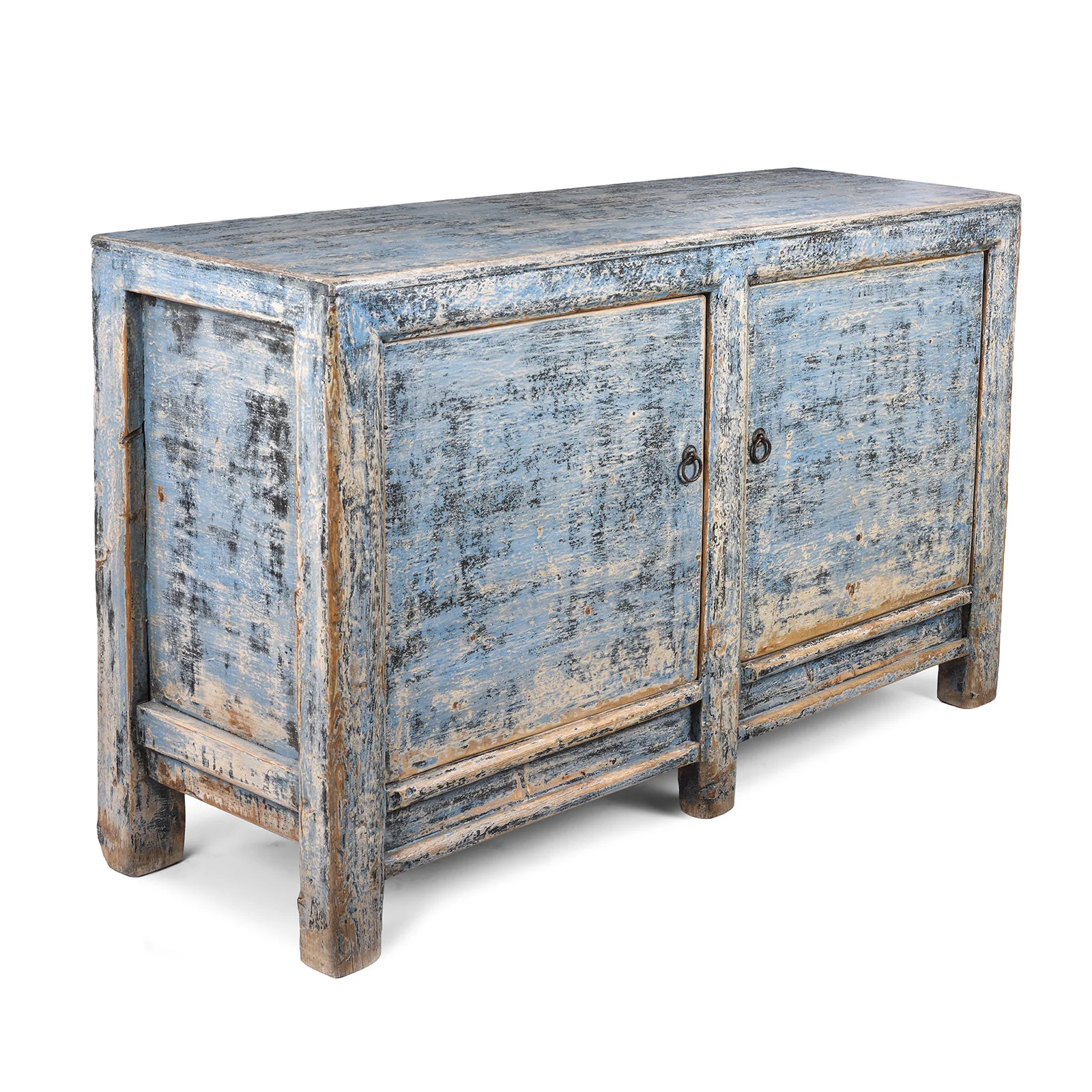 Blue Painted Sideboard From Gansu - Image 4