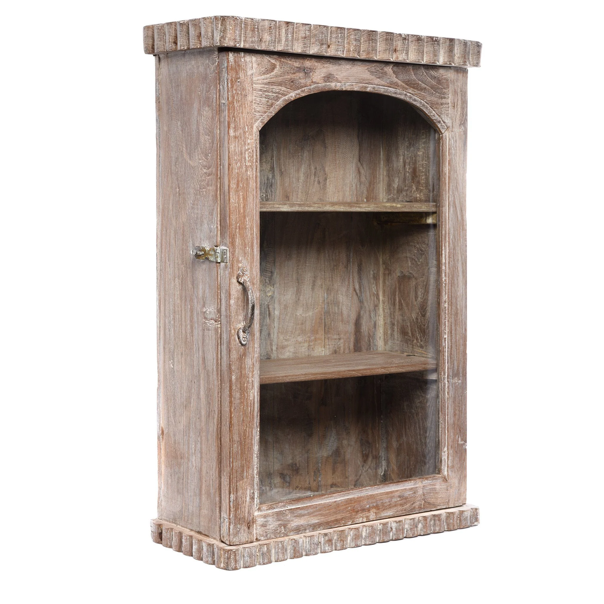 Vintage Glazed Teak Wall Cabinet From Gujarat - Ca 1930 - Image 3