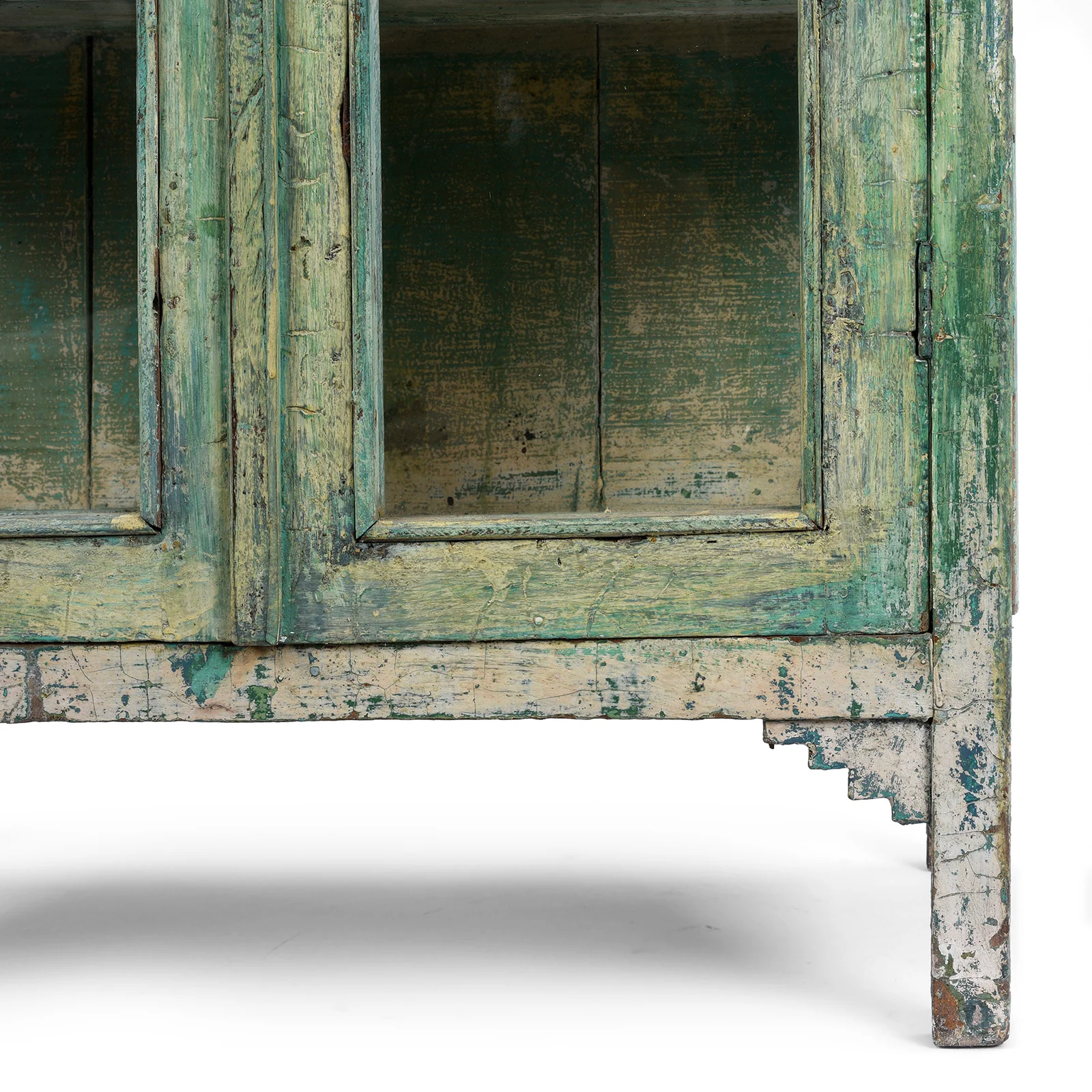 Green Painted Kitchen Cabinet From Gujarat - Ca 1920 - Image 7