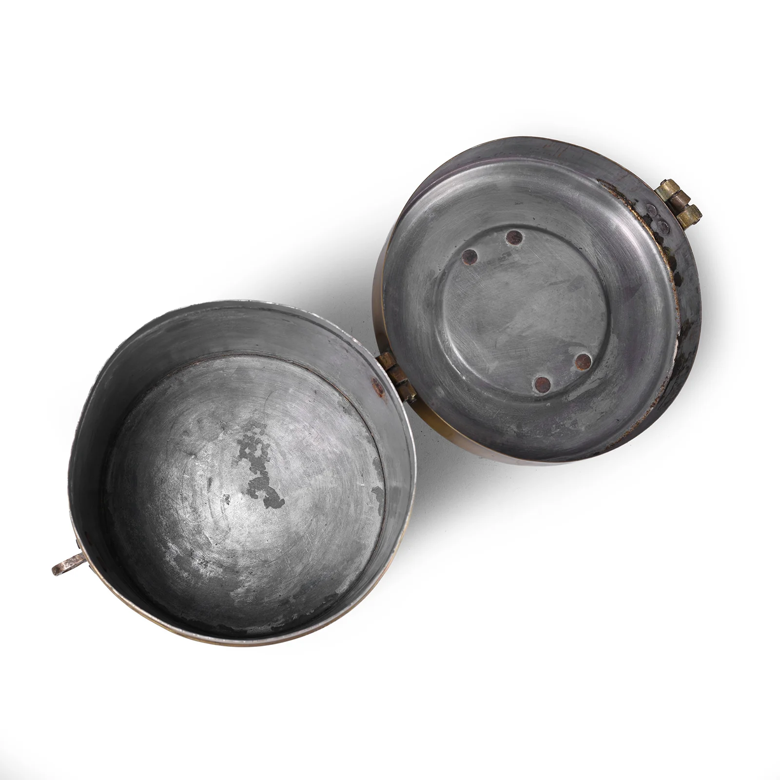 Vintage Brass Food Caddy From Bombay - Ca 1920 - Image 5