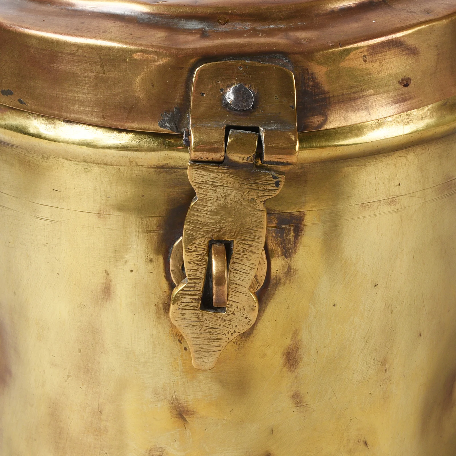 Vintage Indian Brass Food Caddy From Bombay - Ca 1920 - Image 3