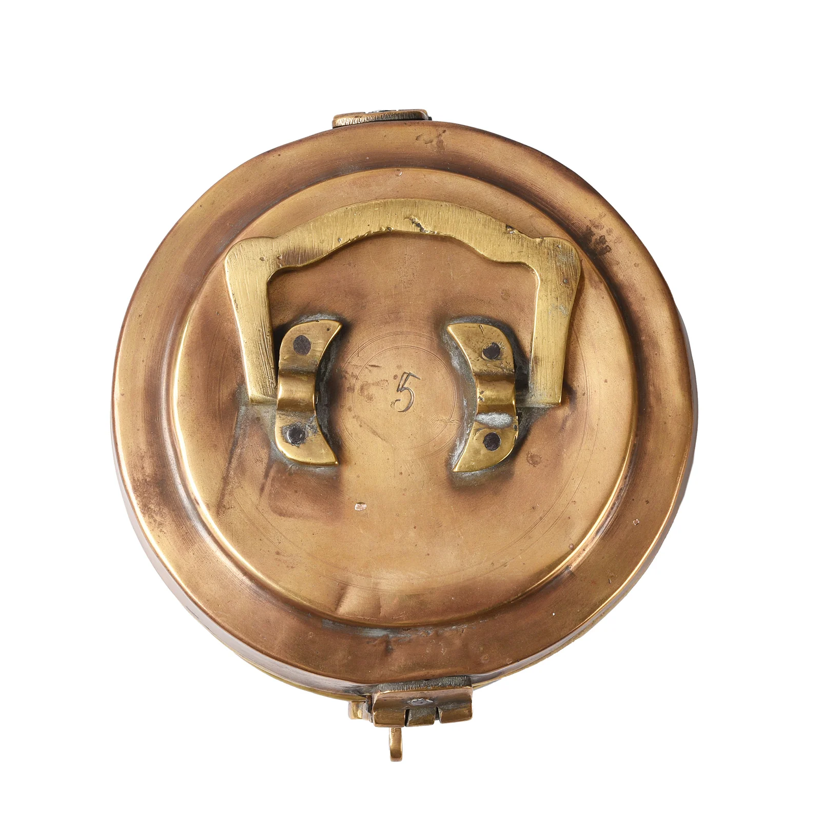 Vintage Indian Brass Food Caddy From Bombay - Ca 1920 - Image 5