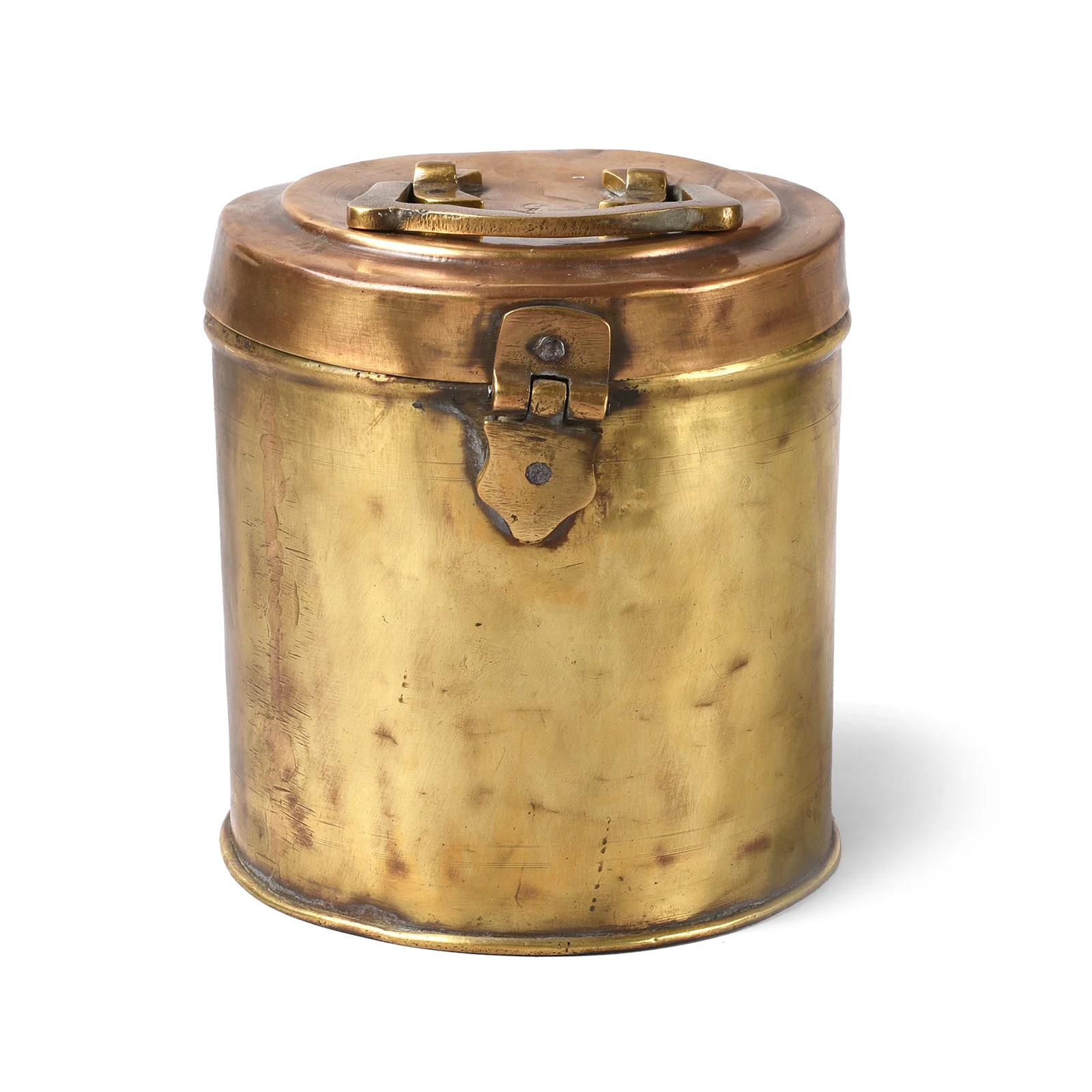Vintage Indian Brass Food Caddy From Bombay - Ca 1920 - Image 7
