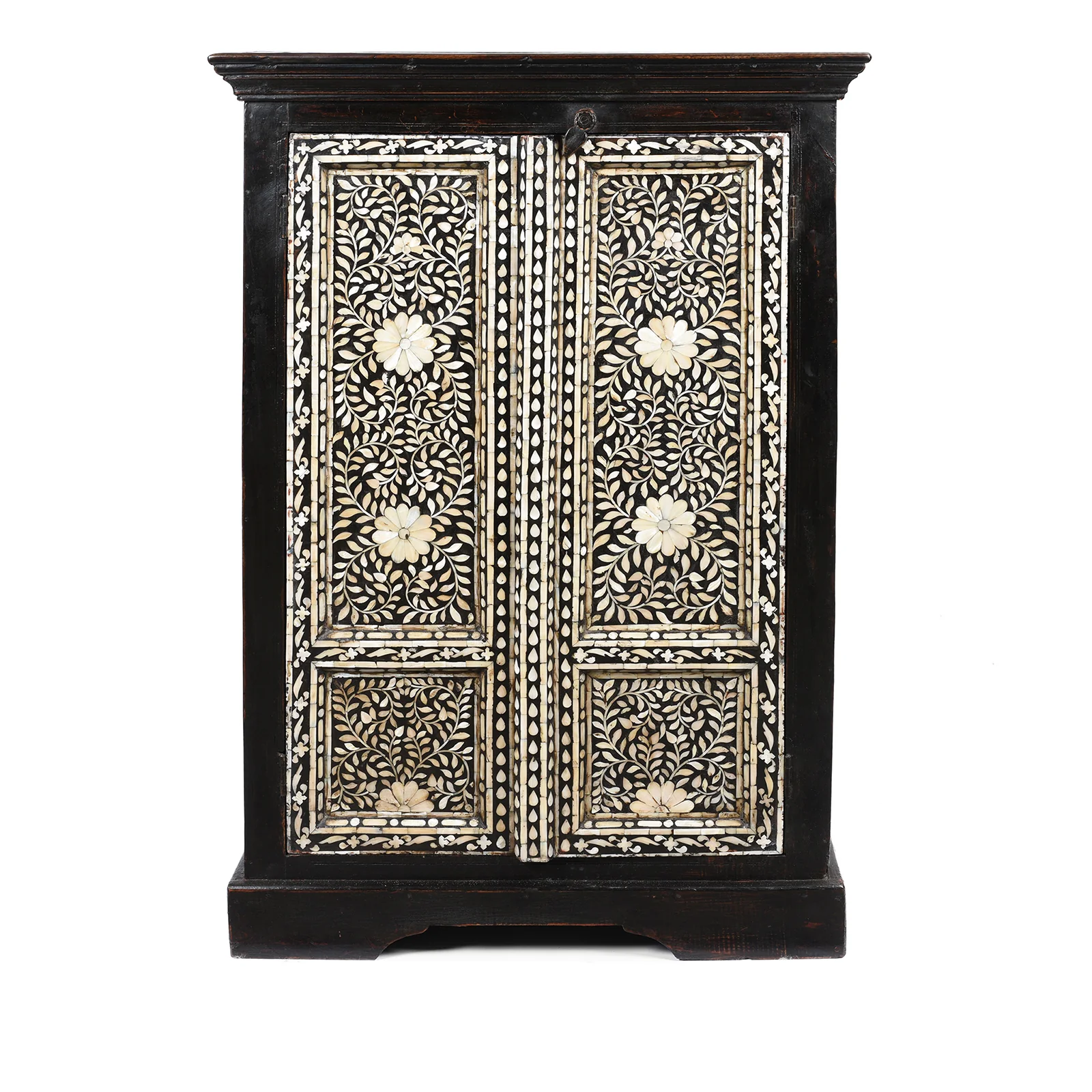 Vintage Mother of Pearl Inlay Side Cabinet