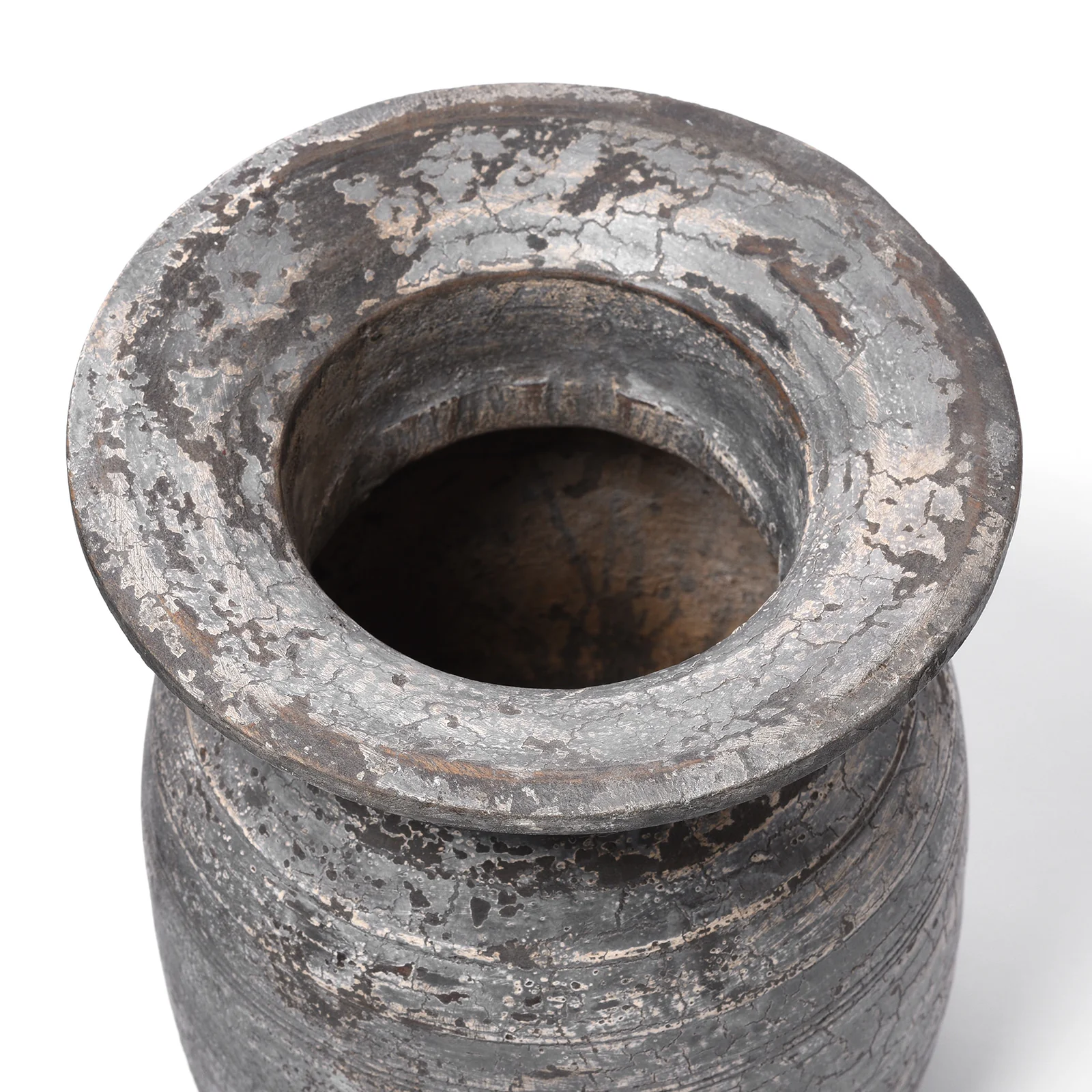 Vintage Indian Neem Wood Pot From Kullu - 1950's - Image 2