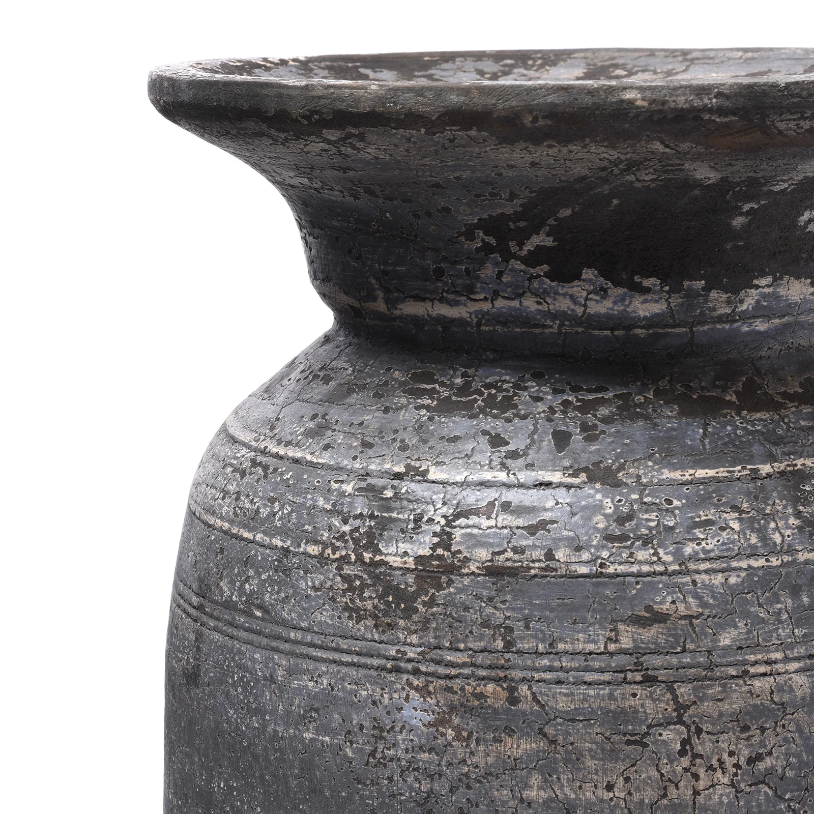 Vintage Indian Neem Wood Pot From Kullu - 1950's - Image 4