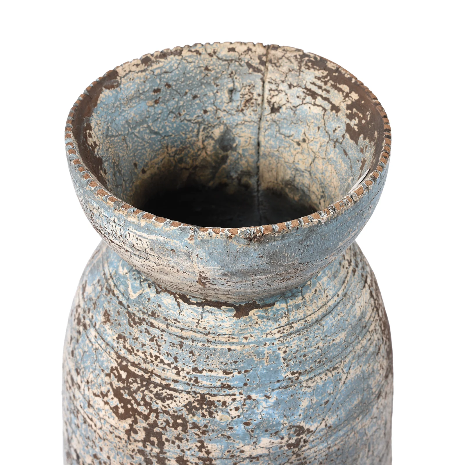 Vintage Indian Neem Wood Pot From Kullu - Image 2