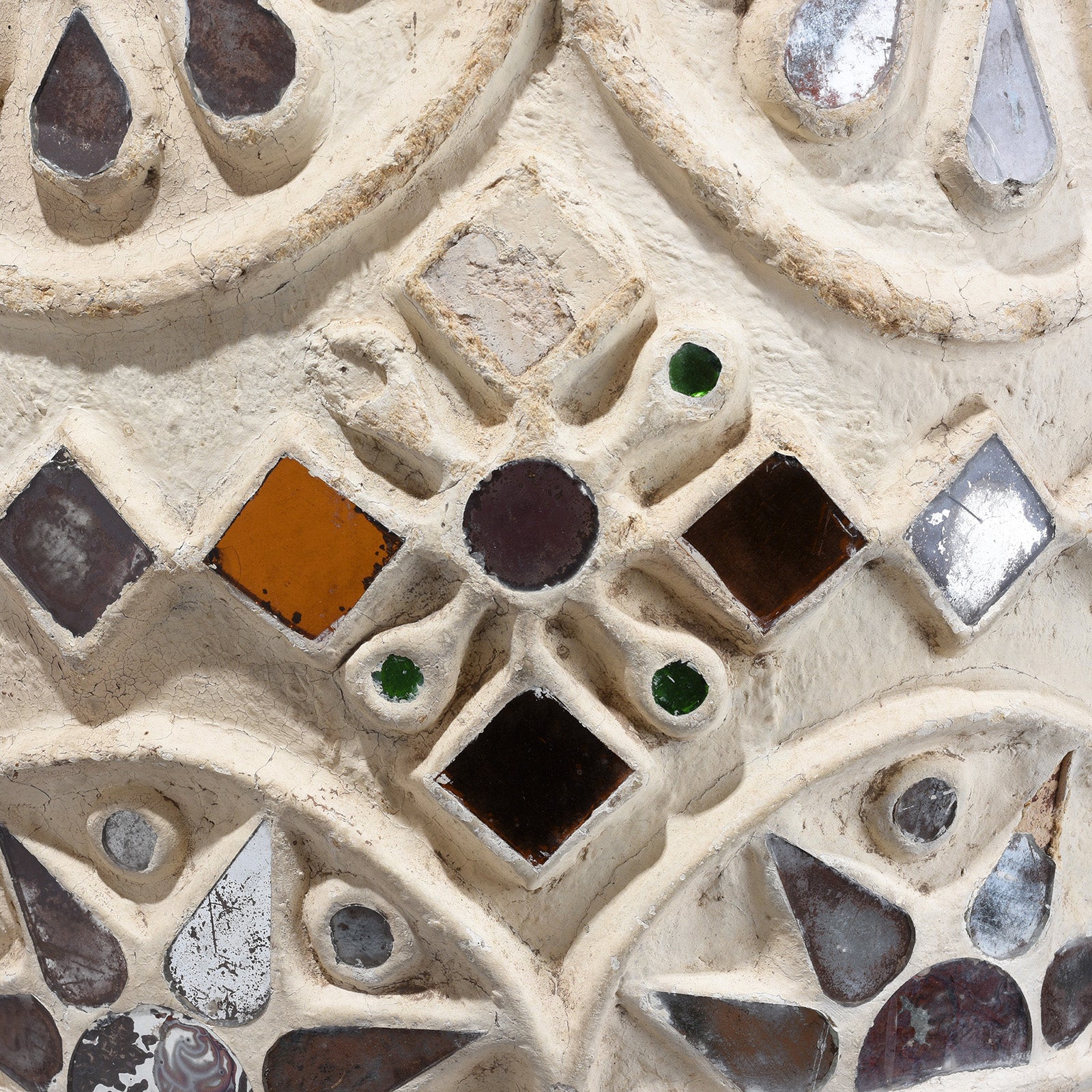 Vintage Terracotta Jar - Glass inlay- Rajasthan - Ca 1950 - Image 2