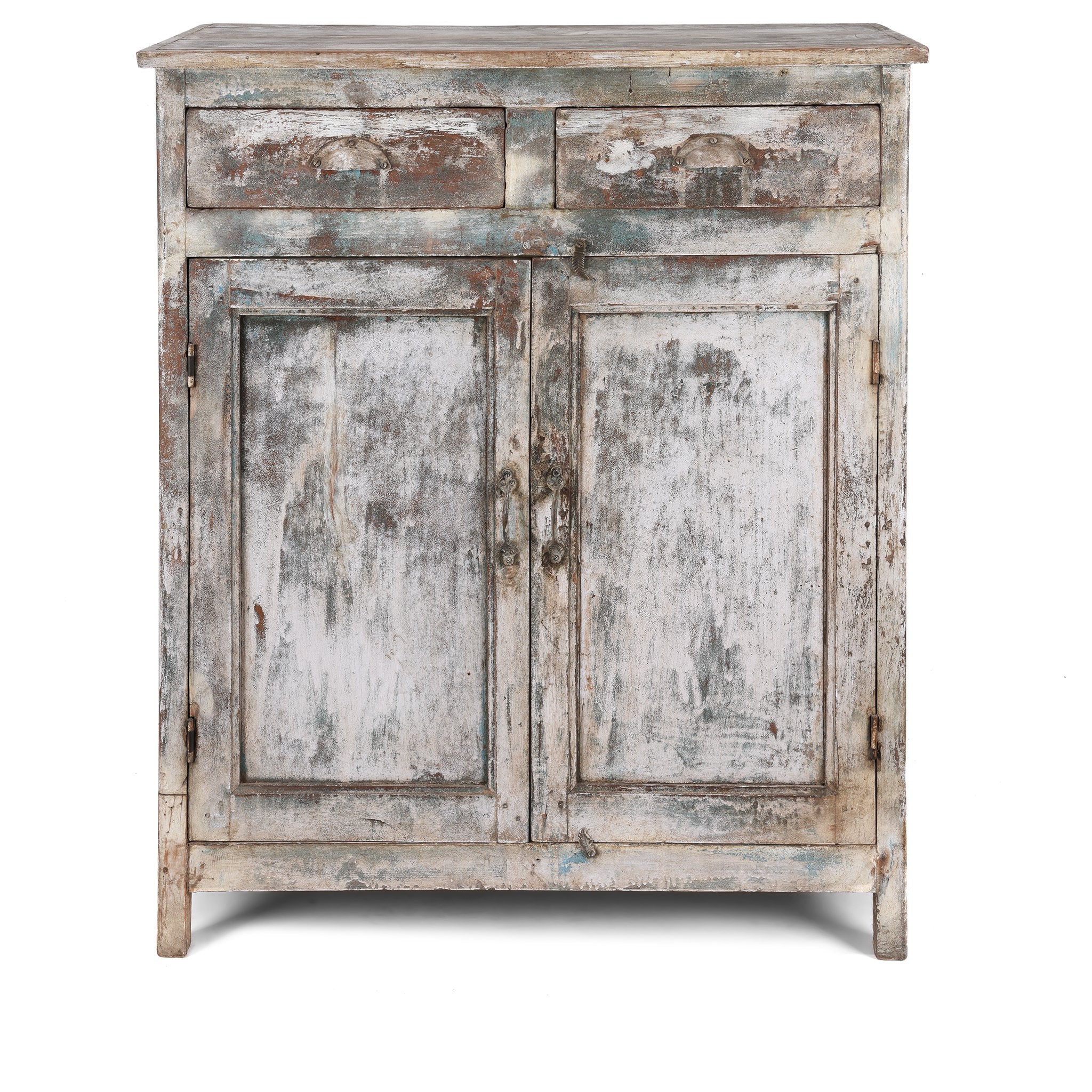 Vintage Painted Indian Kitchen Cabinet From Gujarat - Ca 1920