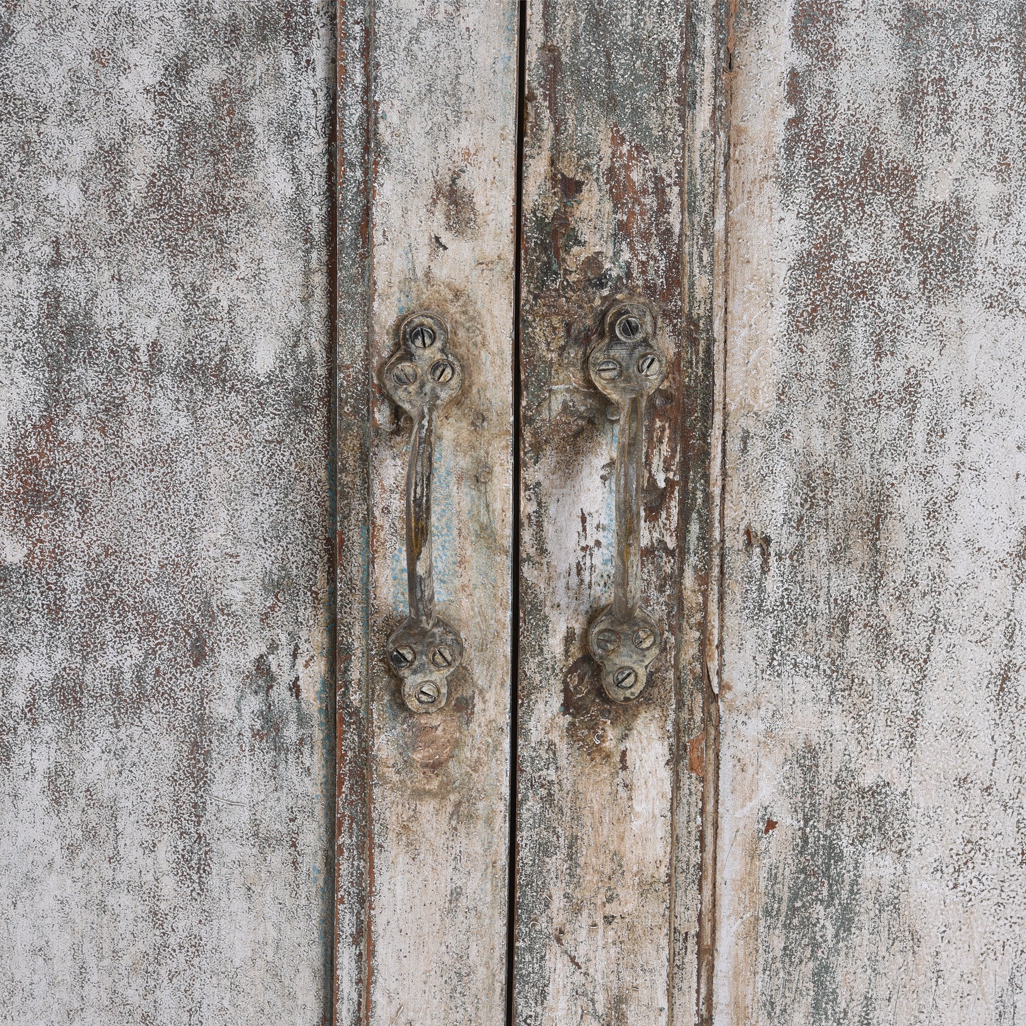 Vintage Painted Indian Kitchen Cabinet From Gujarat - Ca 1920 - Image 3