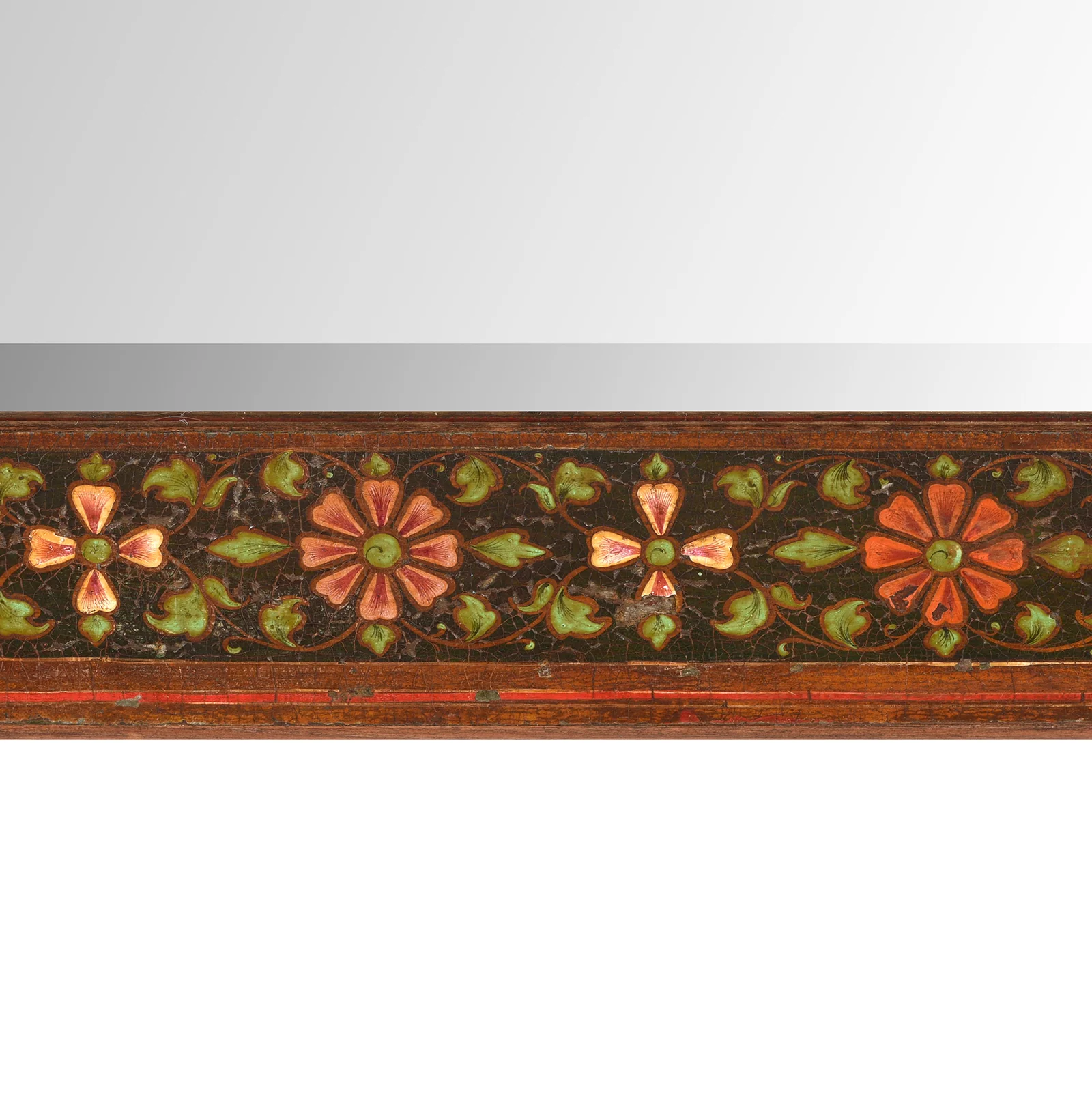Painted Bevelled Mirror Traditional Rajasthani Design - Ca 1930 - Image 3