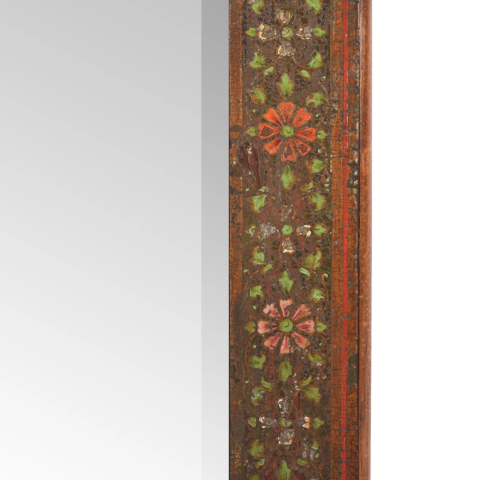 Painted Bevelled Mirror Traditional Rajasthani Design - Ca 1930 - Image 4