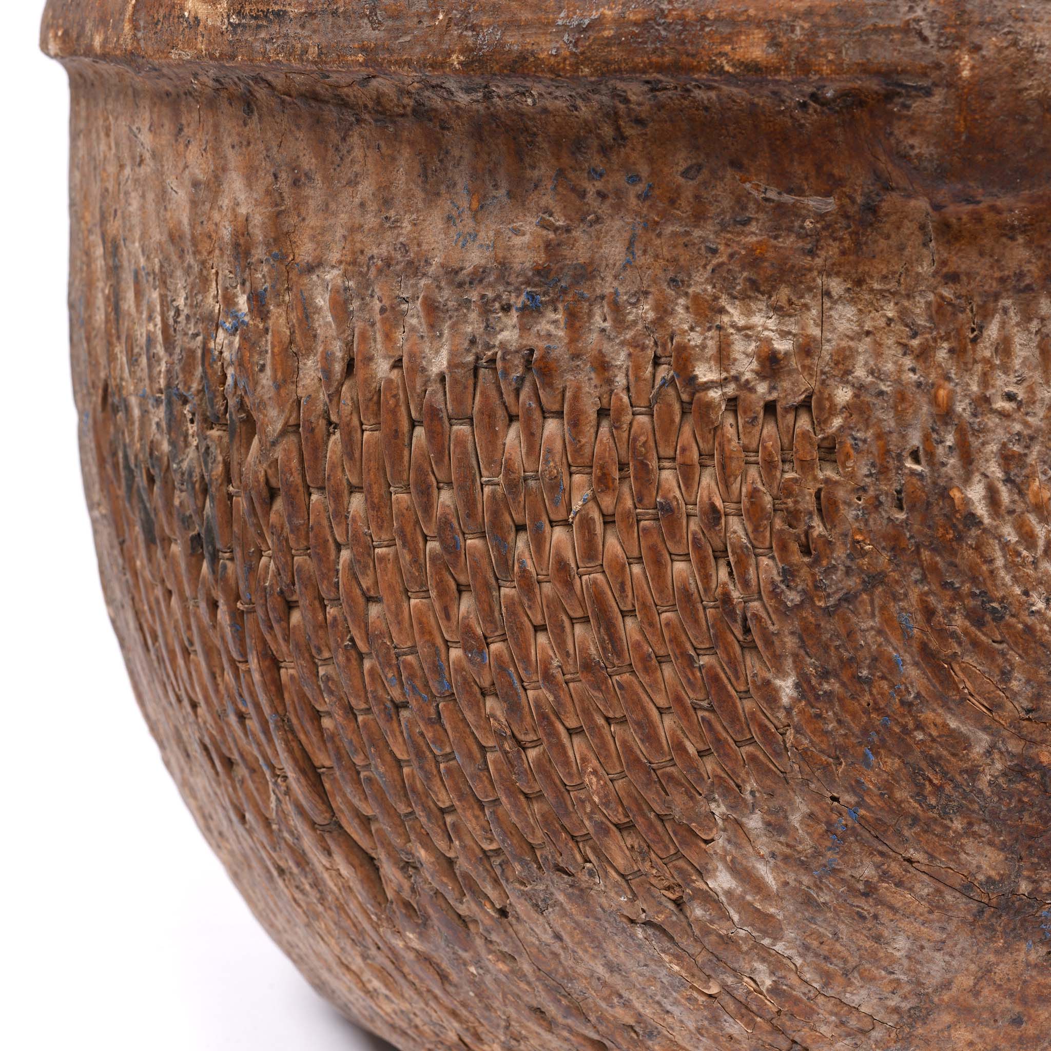 Vintage Woven Willow Farmers Basket - Ca 1940's - Image 6