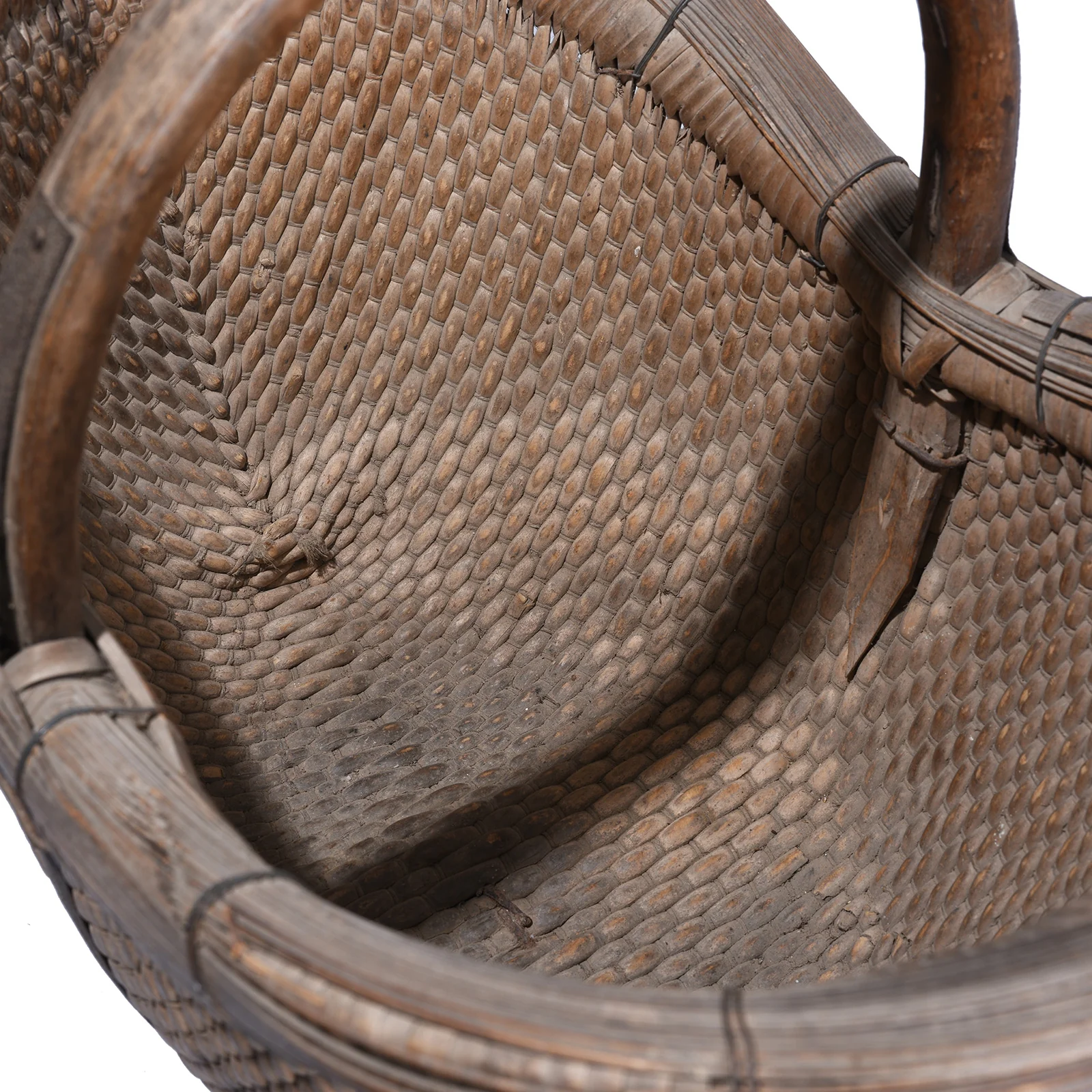 Vintage Woven Willow Farmers Basket - Ca 1950's - Image 5