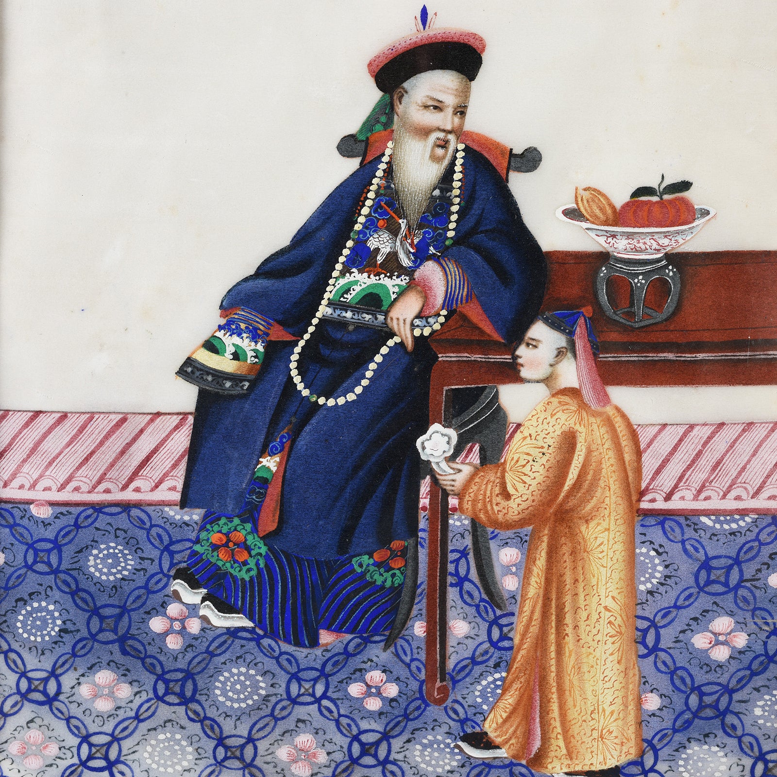 Chinese Watercolour Painting On Pith Paper - 19th Century - Image 4