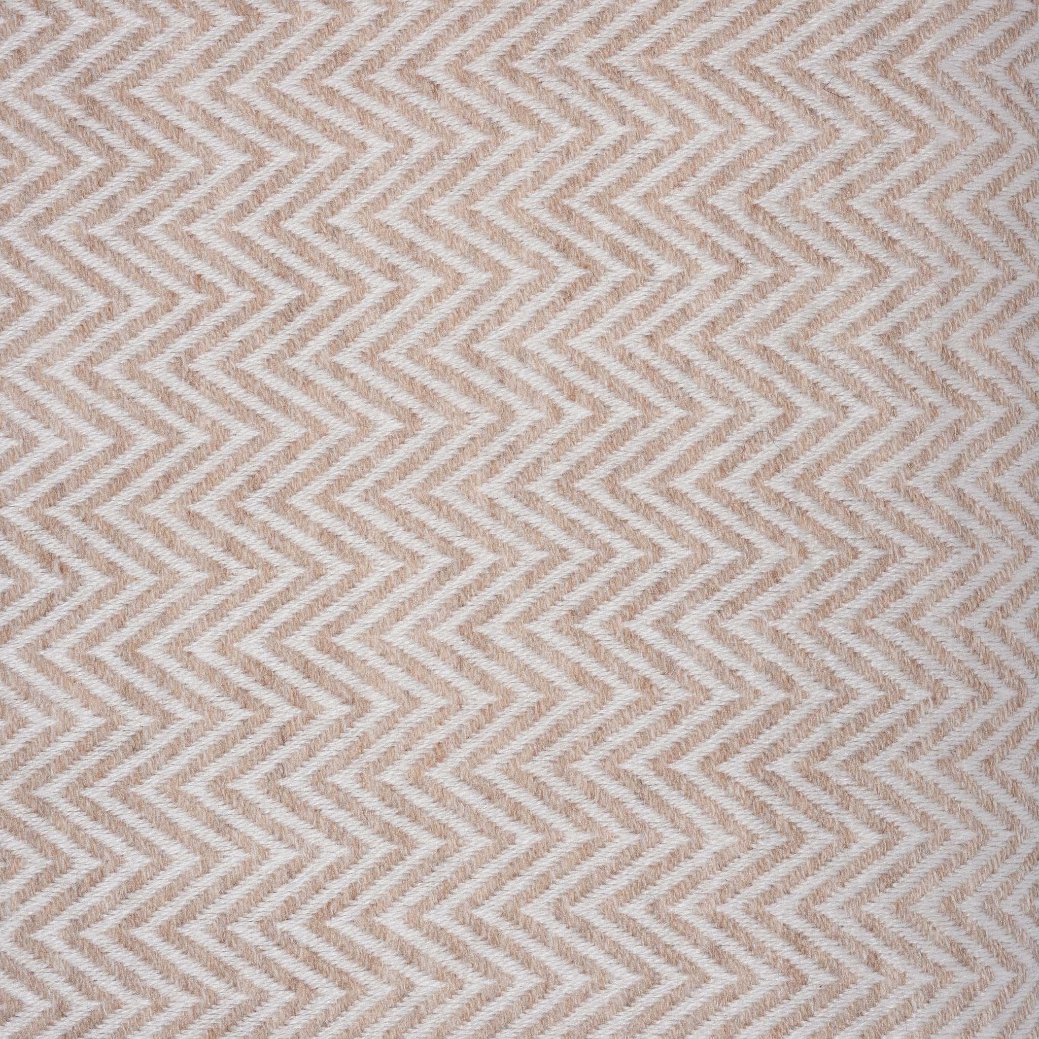 Wool Throw from Kashmir - Zig Zag Cream - Image 3