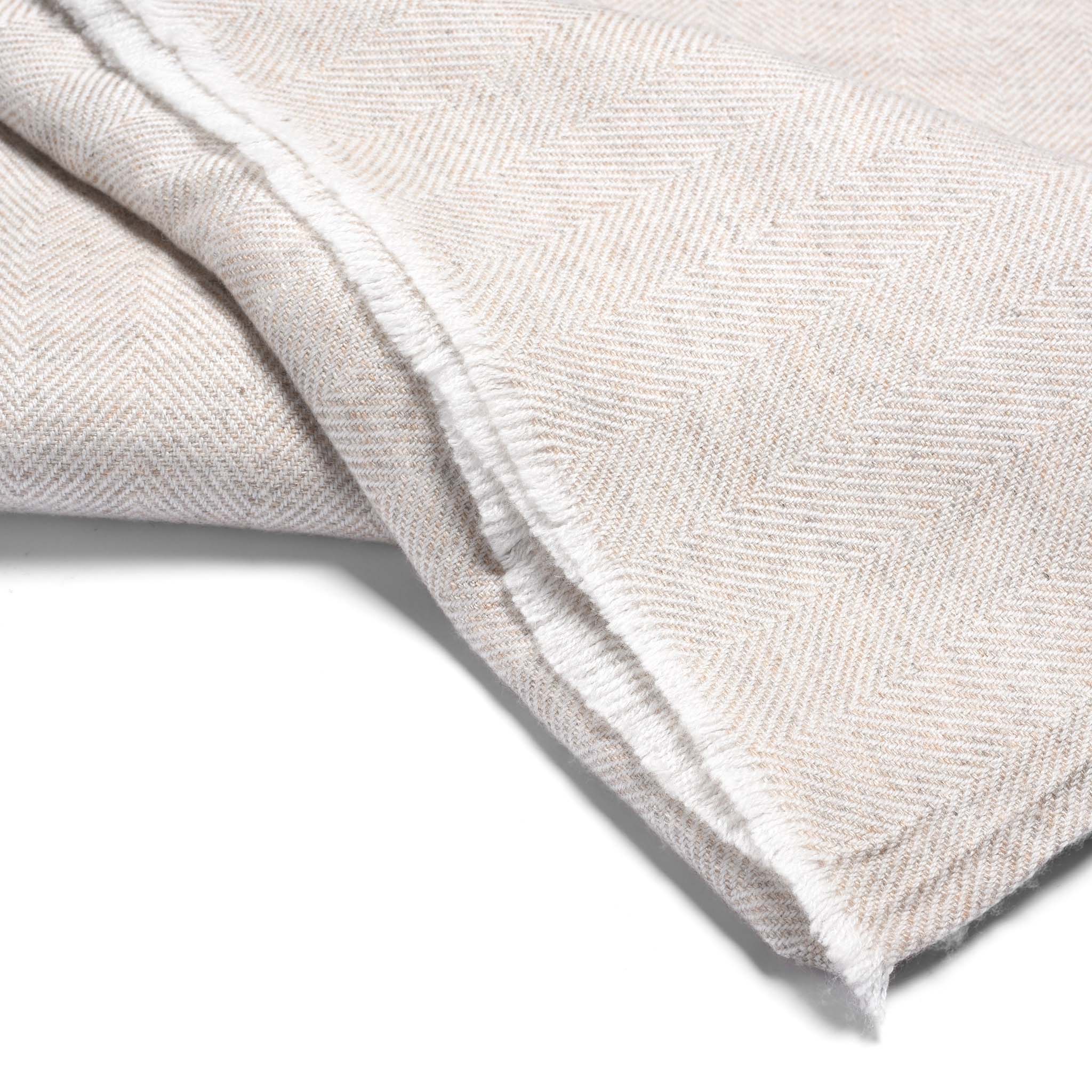 Wool Herringbone Throw from Kashmir - Image 5