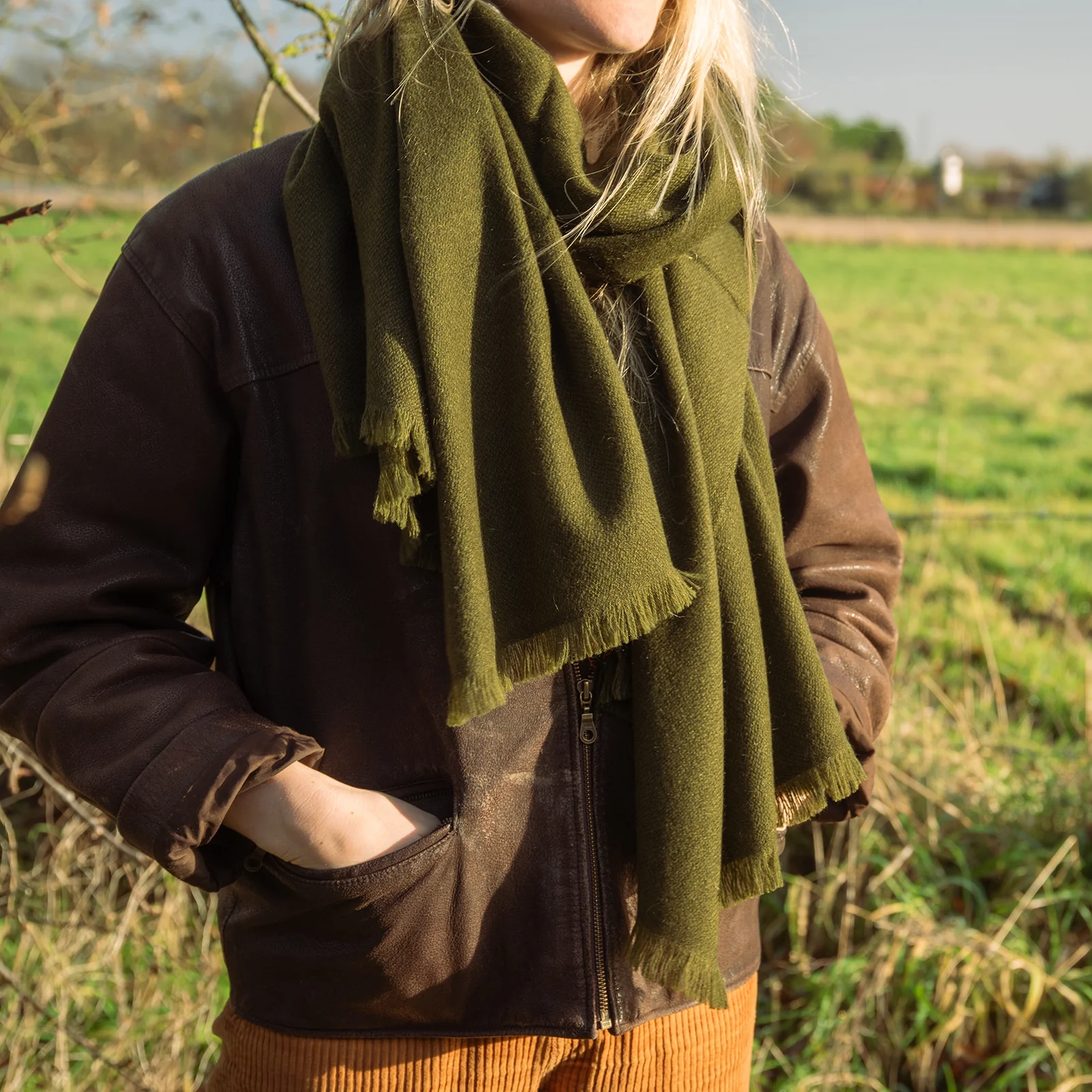 Yak Fringe Scarf by Cosi - Choice of 3 Colours - Image 2