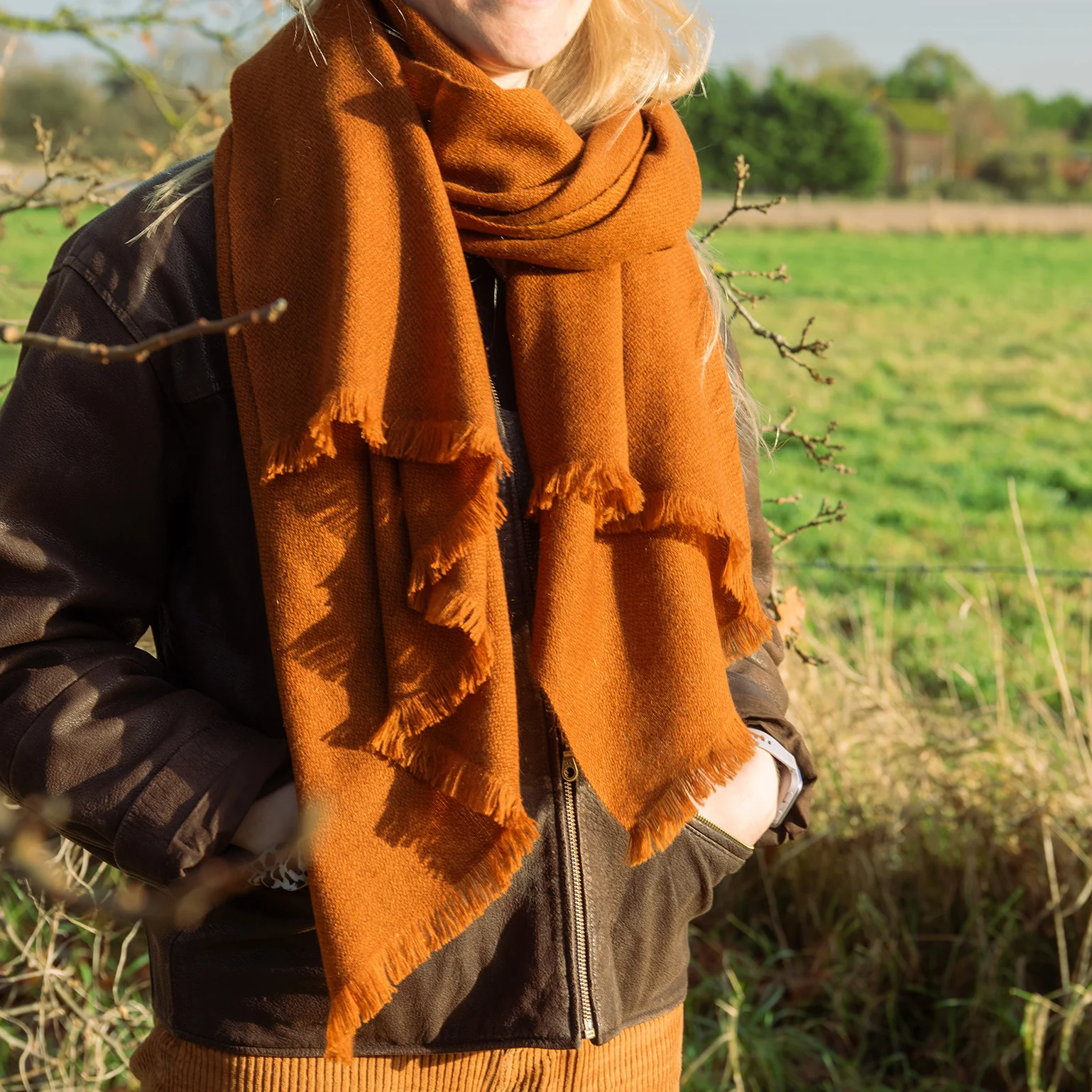 Yak Fringe Scarf by Cosi - Choice of 3 Colours - Image 4