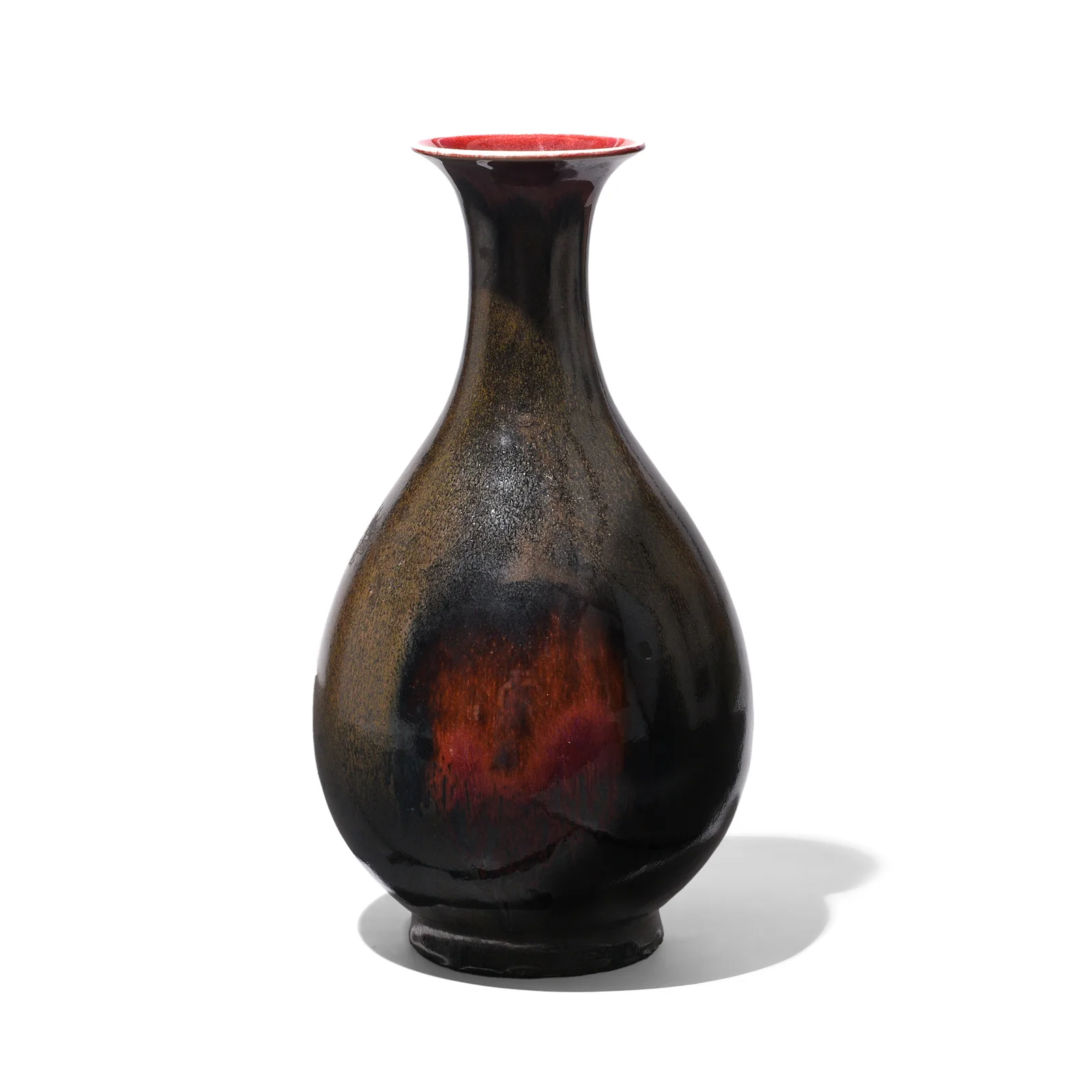 Yaobian Dark Red Flambe Porcelain Yuhuchunping Vase - Image 3