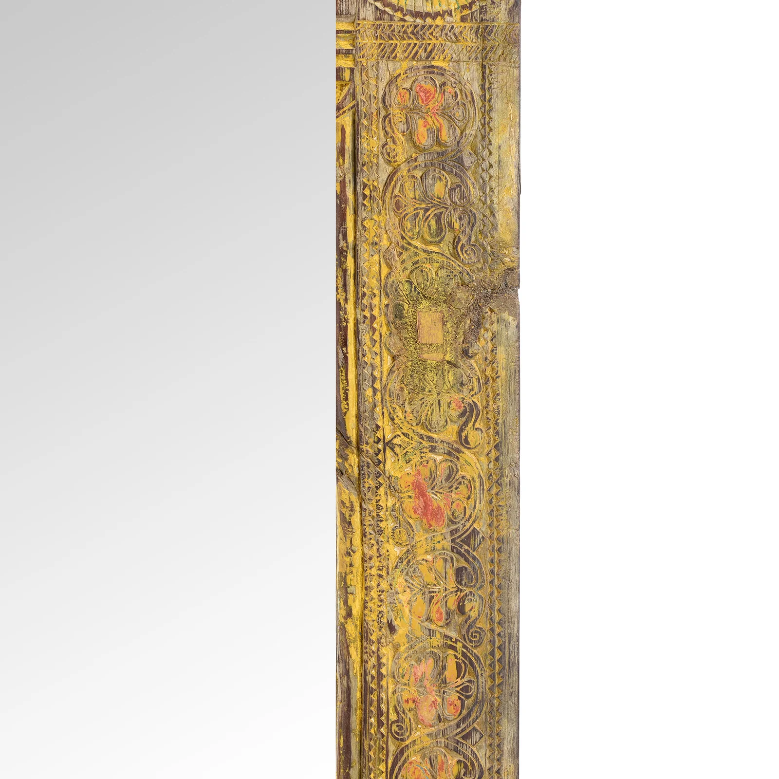Painted Door Mirror From Andhra Pradesh - Late 19th Century - Image 4