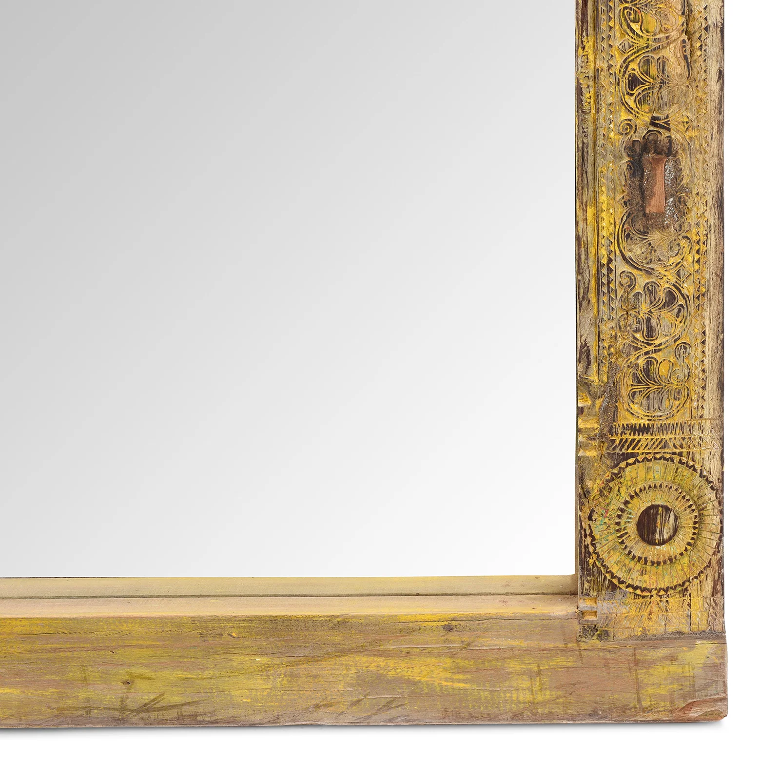 Painted Door Mirror From Andhra Pradesh - Late 19th Century - Image 5