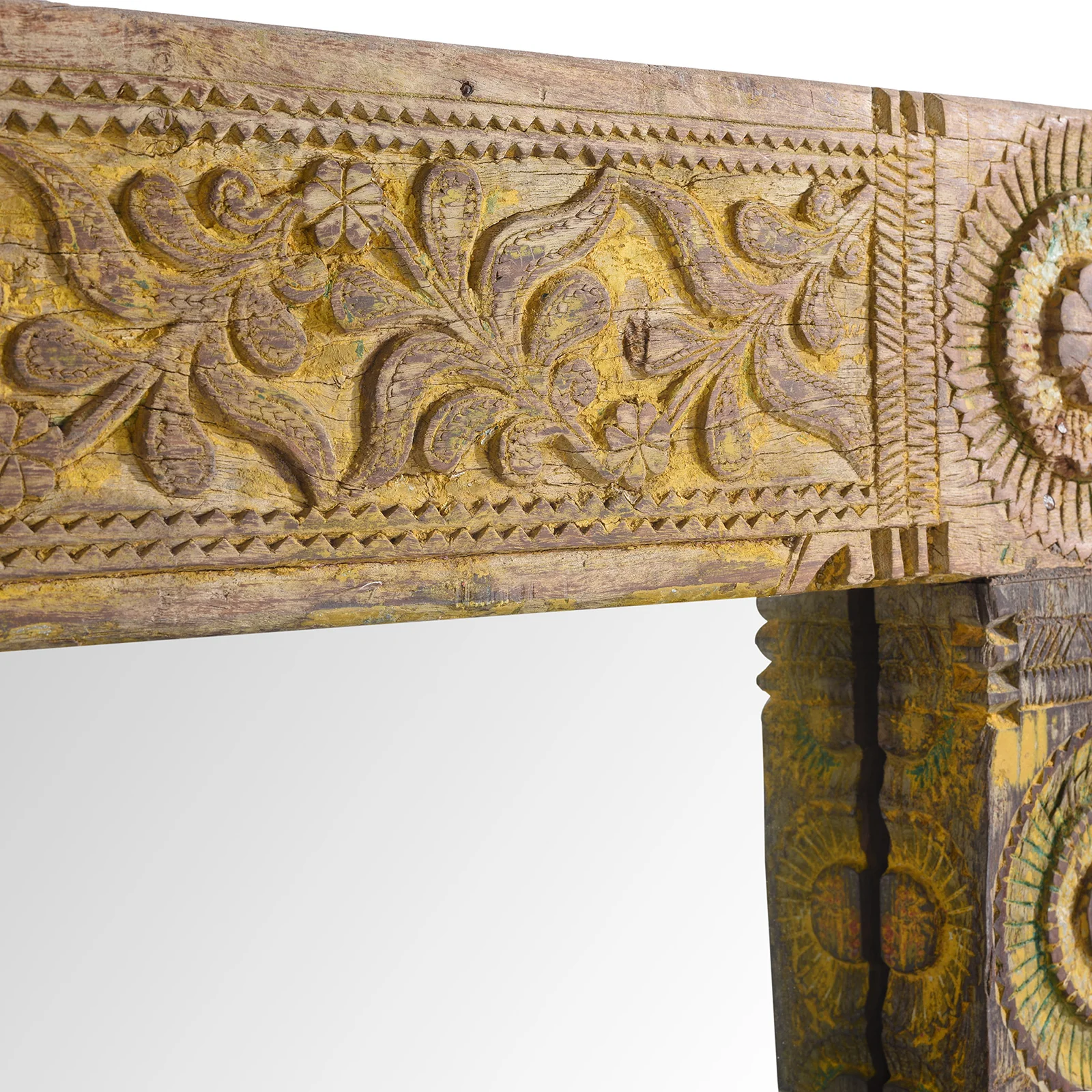 Painted Door Mirror From Andhra Pradesh - Late 19th Century - Image 7
