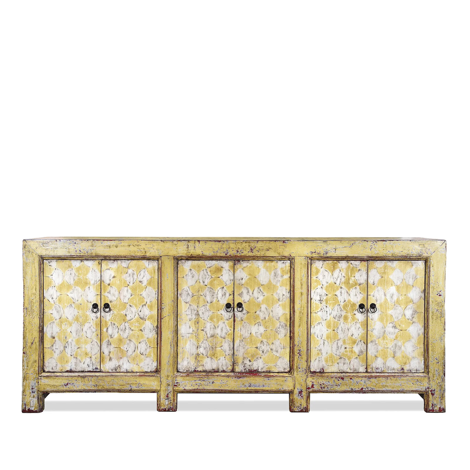 Painted 6 Door Mongolian Sideboard