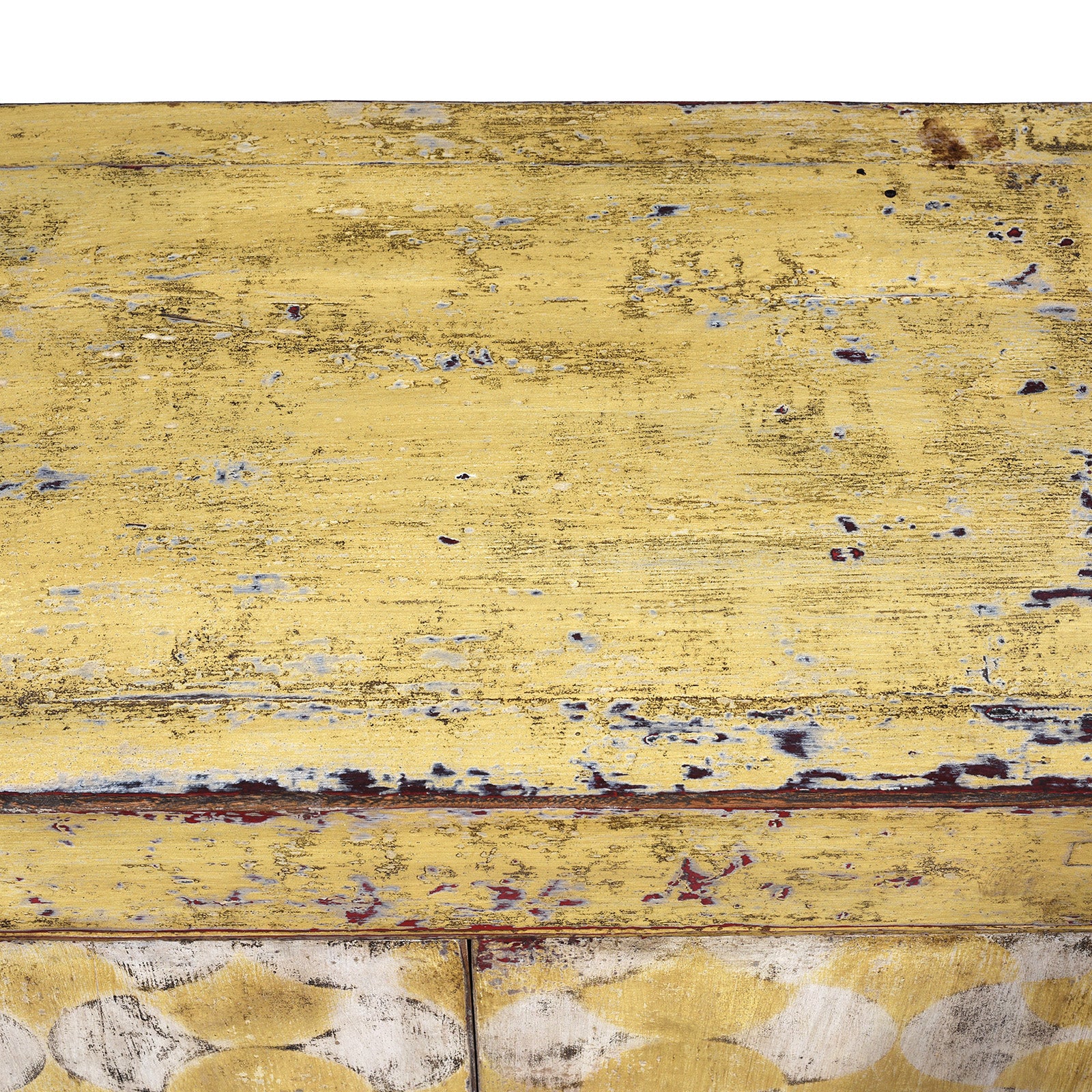 Painted 6 Door Mongolian Sideboard - Image 10