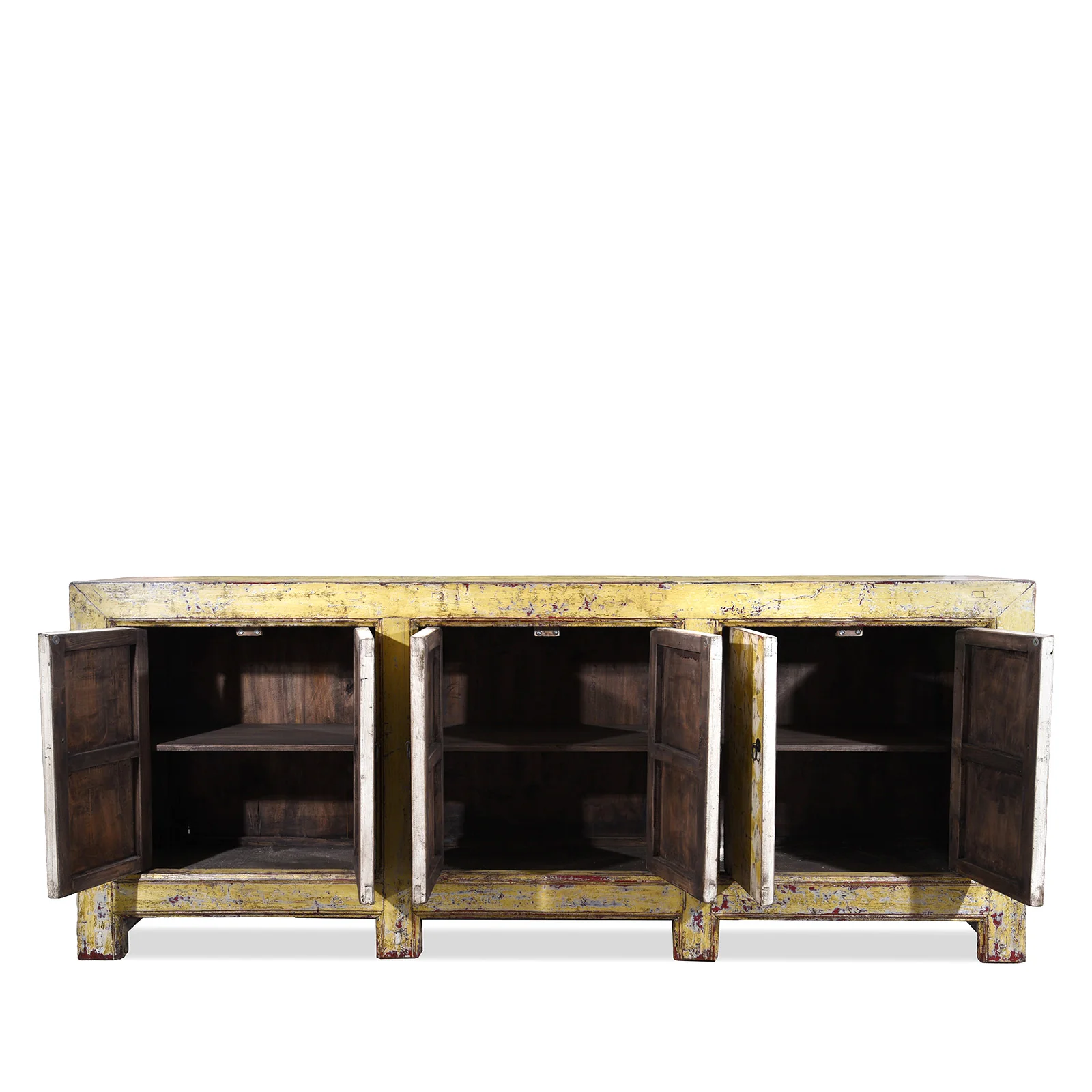 Painted 6 Door Mongolian Sideboard - Image 3