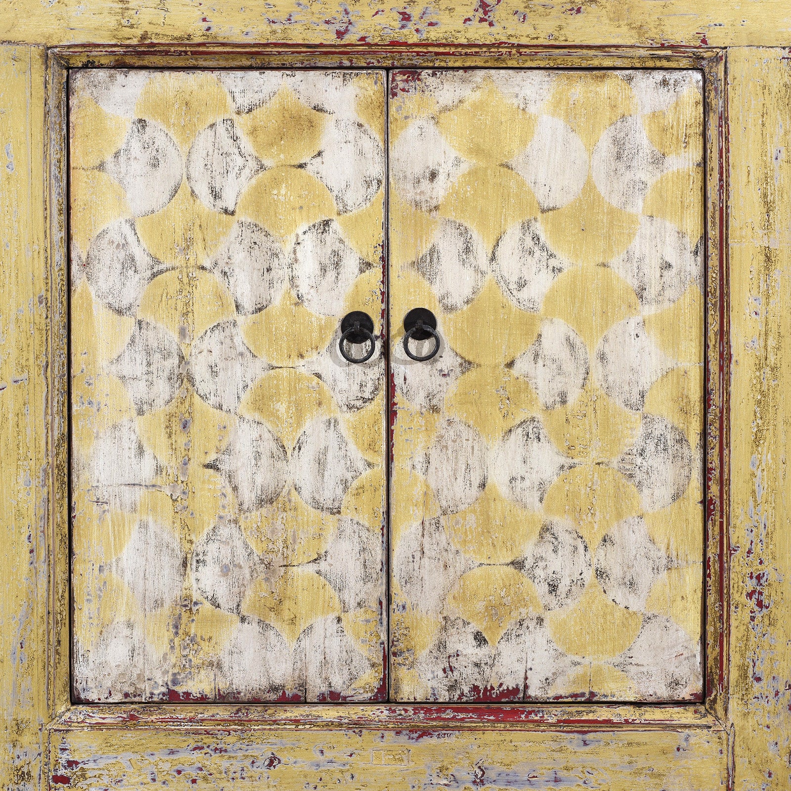 Painted 6 Door Mongolian Sideboard - Image 7