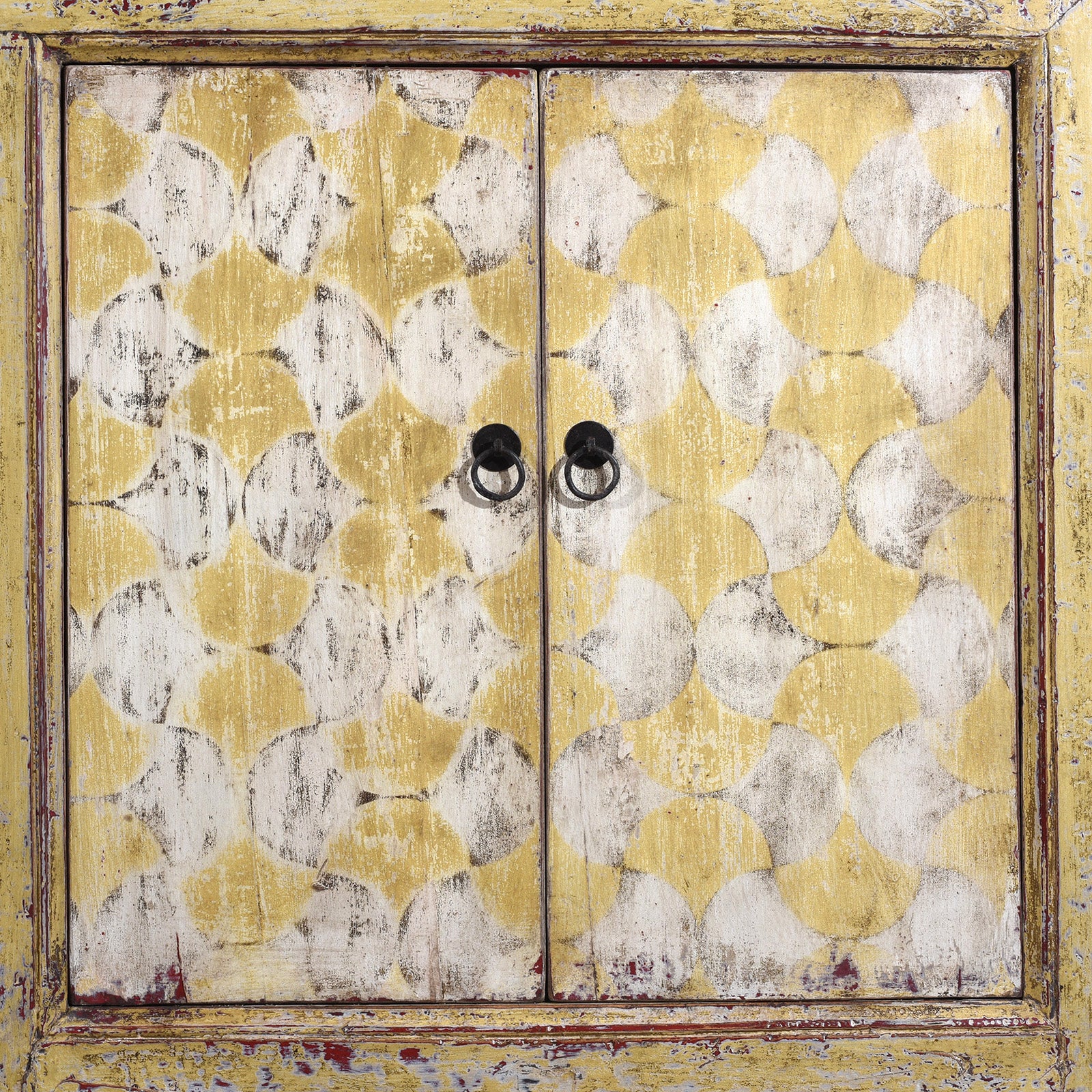Painted 6 Door Mongolian Sideboard - Image 8