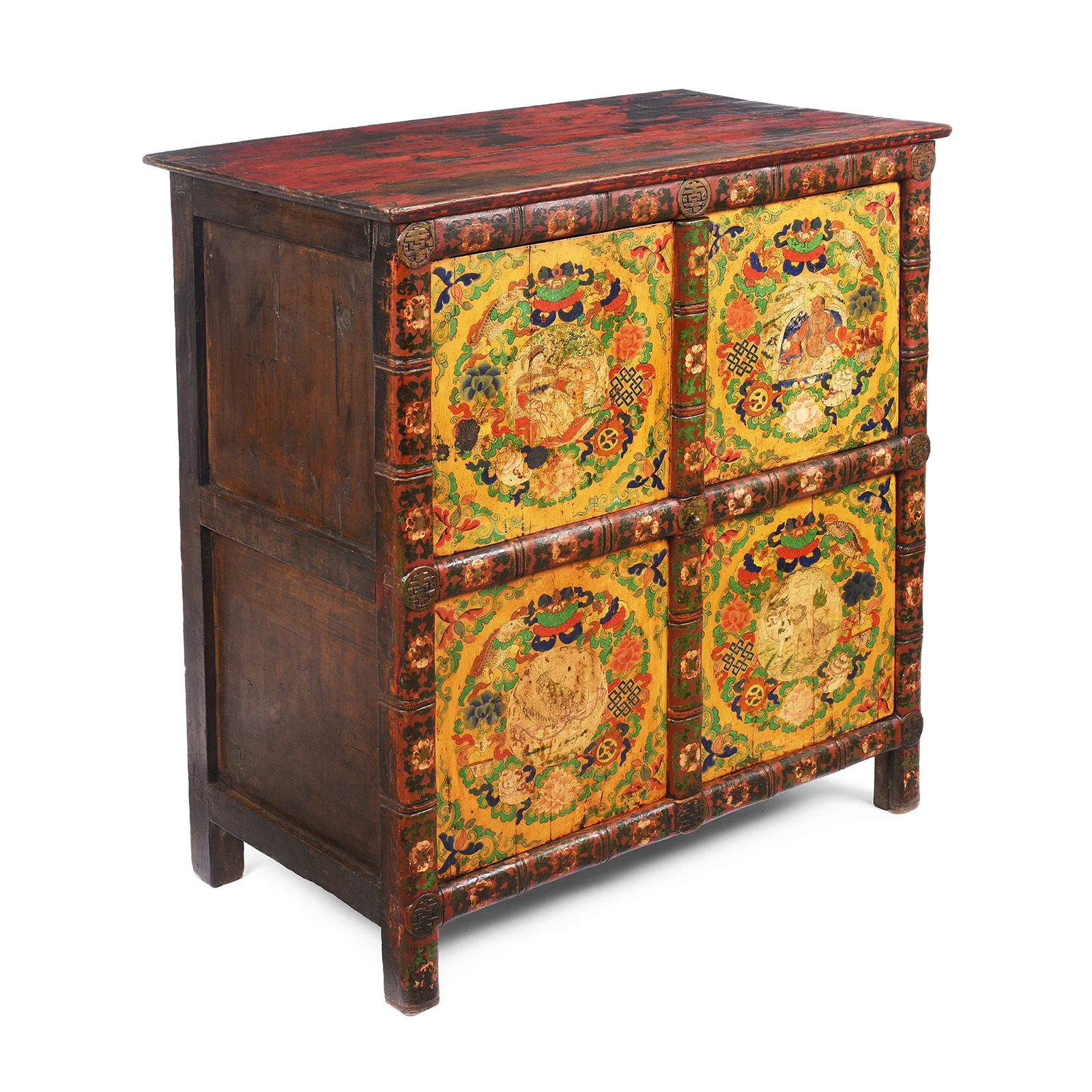 Painted Tibetan Altar Cabinet - Late 19th Century - Image 3